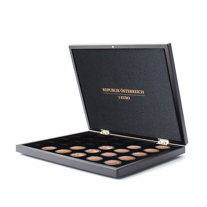 Volterra Uno - Münzkassette für 30 Gedenkmünzen 5 Euro Österreich in Kapseln