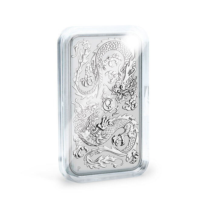 Ultra Perfect Fit Münzkapseln f.1 oz. Silver Dragon Rectangular (47,6 x 27,6 mm), 10er-P.