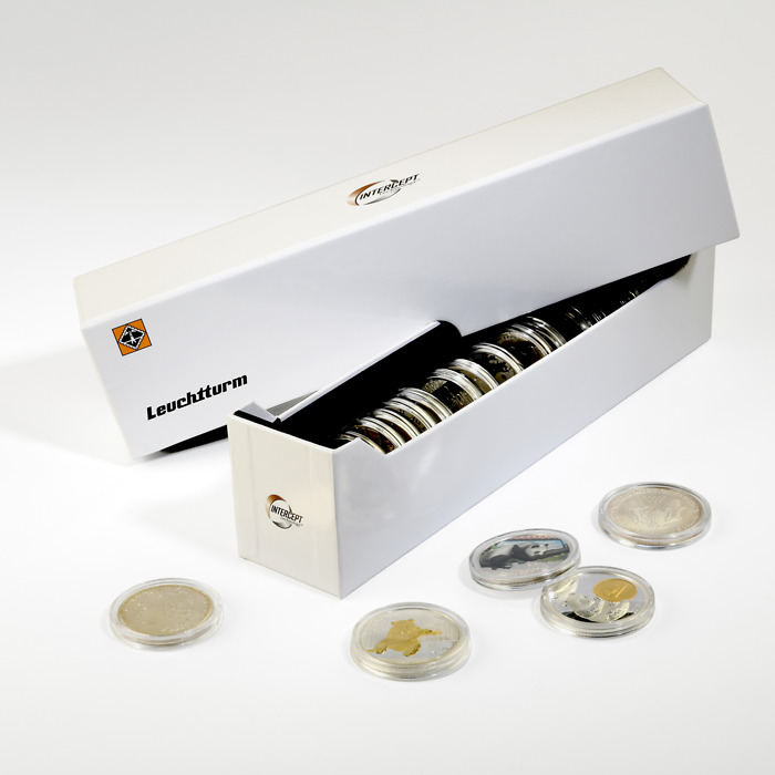 Intercept Box für 25 runde Münzkapseln 38-41 mm