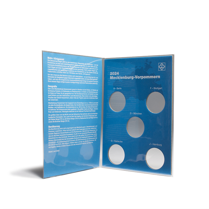 Münzkarte für deutsche 2-Euro-Gedenkmünze 2024 (Königsstuhl)