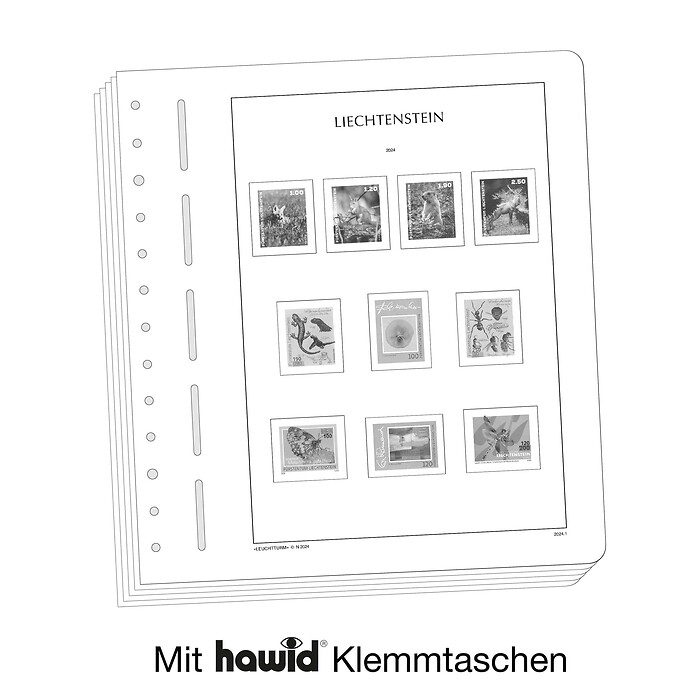 Leuchtturm Nachtrag mit Klemmtaschen Liechtenstein 2023