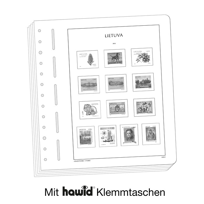 Leuchtturm Nachtrag mit Klemmtaschen Litauen 2023