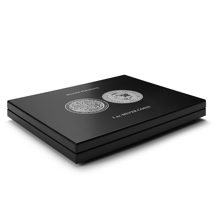 Volterra Uno - Münzkassette für 20 Silbermünzen „Silver Phoenix“ in Münzkapseln