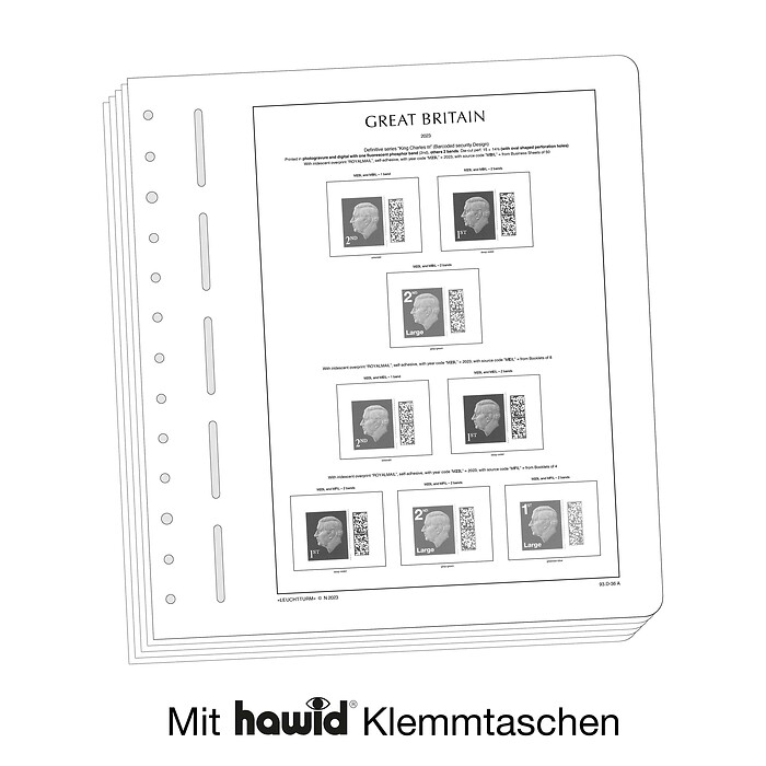 Leuchtturm Nachtrag mit Klemmtaschen GB Dauer-und Regionalmarken Besonderheiten 2023