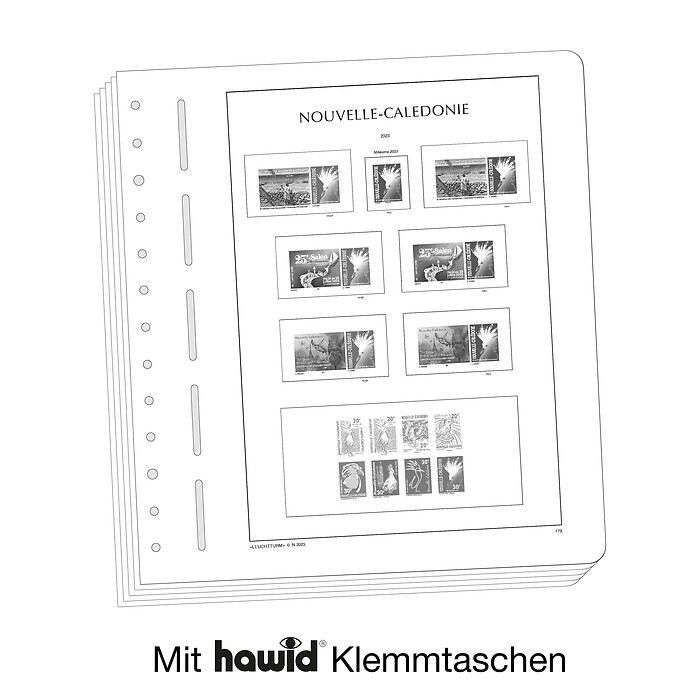 Leuchtturm Nachtrag mit Klemmtaschen Neukaledonien 2023