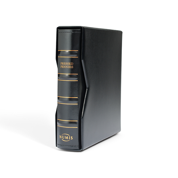 Numis Album für Pressed Pennies, inkl. 5 Hüllen und Schutzkassette