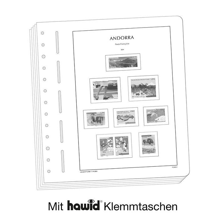 Leuchtturm Nachtrag mit Klemmtaschen Andorra französisch 2024