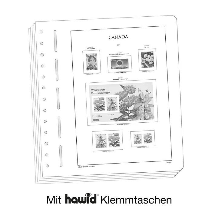Leuchtturm Nachtrag mit Klemmtaschen Canada Quarterly Packs 2024