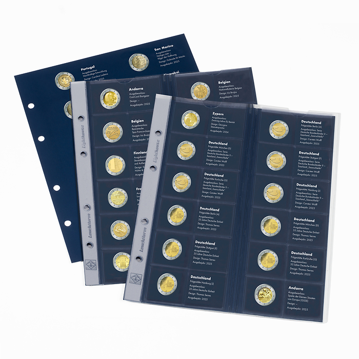 Optima Nachtrag 2025 für Münzalbum 'Europas 2-Euro Gedenkmünzen'