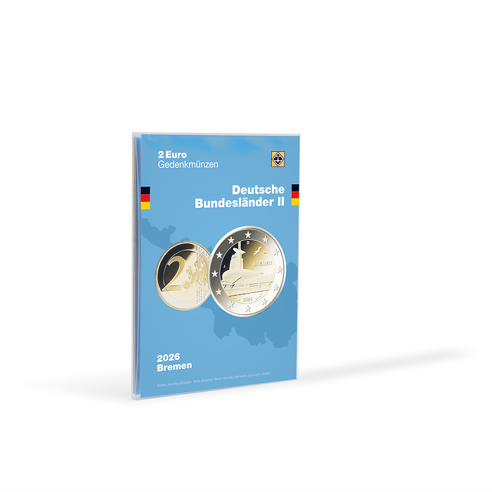 Münzkarte für deutsche 2-Euro-Gedenkmünze 2026 (Klimahaus Bremerhaven)