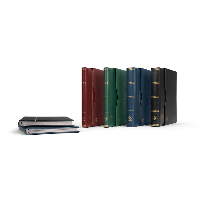 Premium Wattierte Einsteckbücher aus Lederfaserstoff, schwarze Seiten