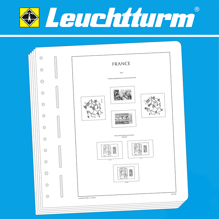 Leuchtturm Vordruckblätter mit Klemmtaschen selbstklebende Marken für Geschäftskunden
