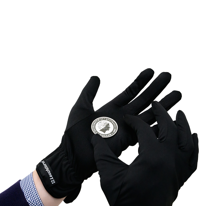 Münzhandschuhe aus Mikrofaser schwarz
