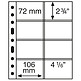 Grande Kunststoffhüllen mit 8 Taschen im Format 106x72 mm, glasklar, 5er Pack