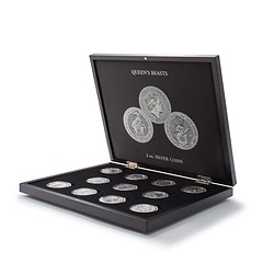 Volterra Uno - Münzkassette für 11 Silbermünzen „Queen’s Beasts“ in Kapseln