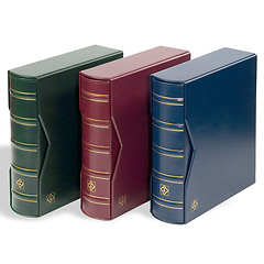 Album für bis zu 200 FDCs oder Briefe bis zu 195x130 mm, inkl. Schutzkassette